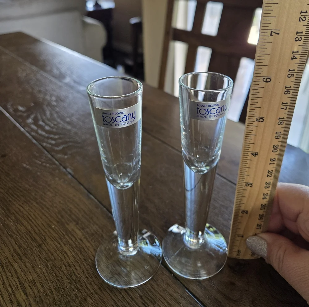 Hand Blown Toscany Made In Poland Cordial Glasses (Set Of 2)